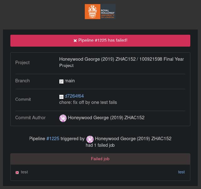 ReGitLab CI failure notification