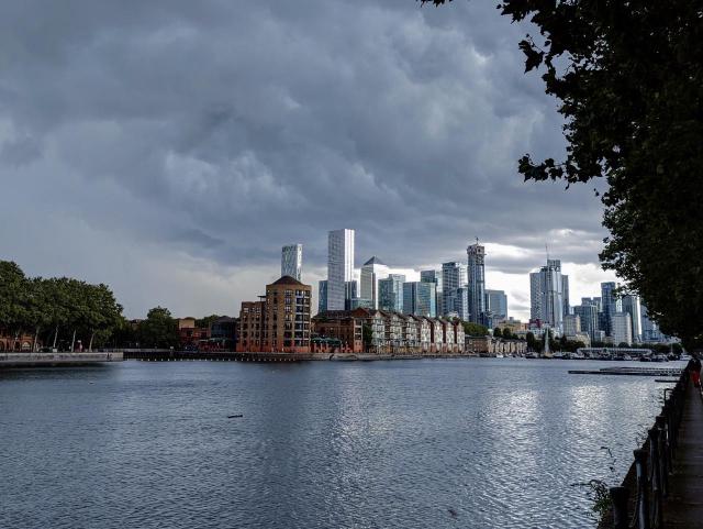 Greenland Dock with dramatic sky
